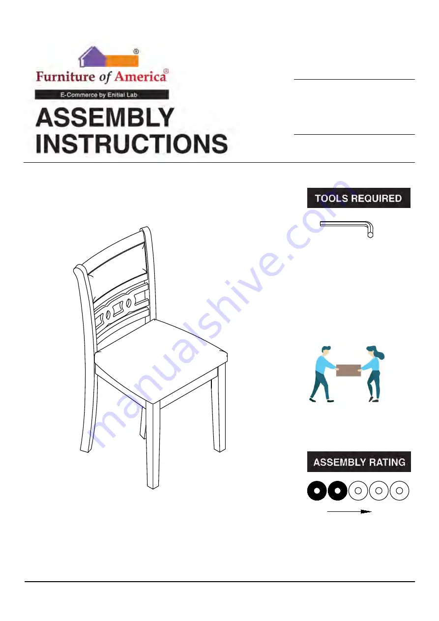 Furniture of America CM3023SC-2PK Скачать руководство пользователя страница 1