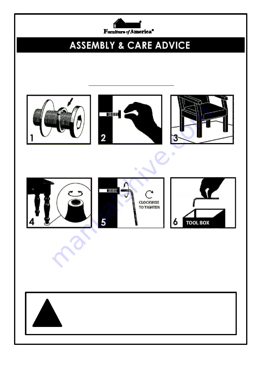 Furniture of America CM3413PC-2PK Assembly Instructions Download Page 2