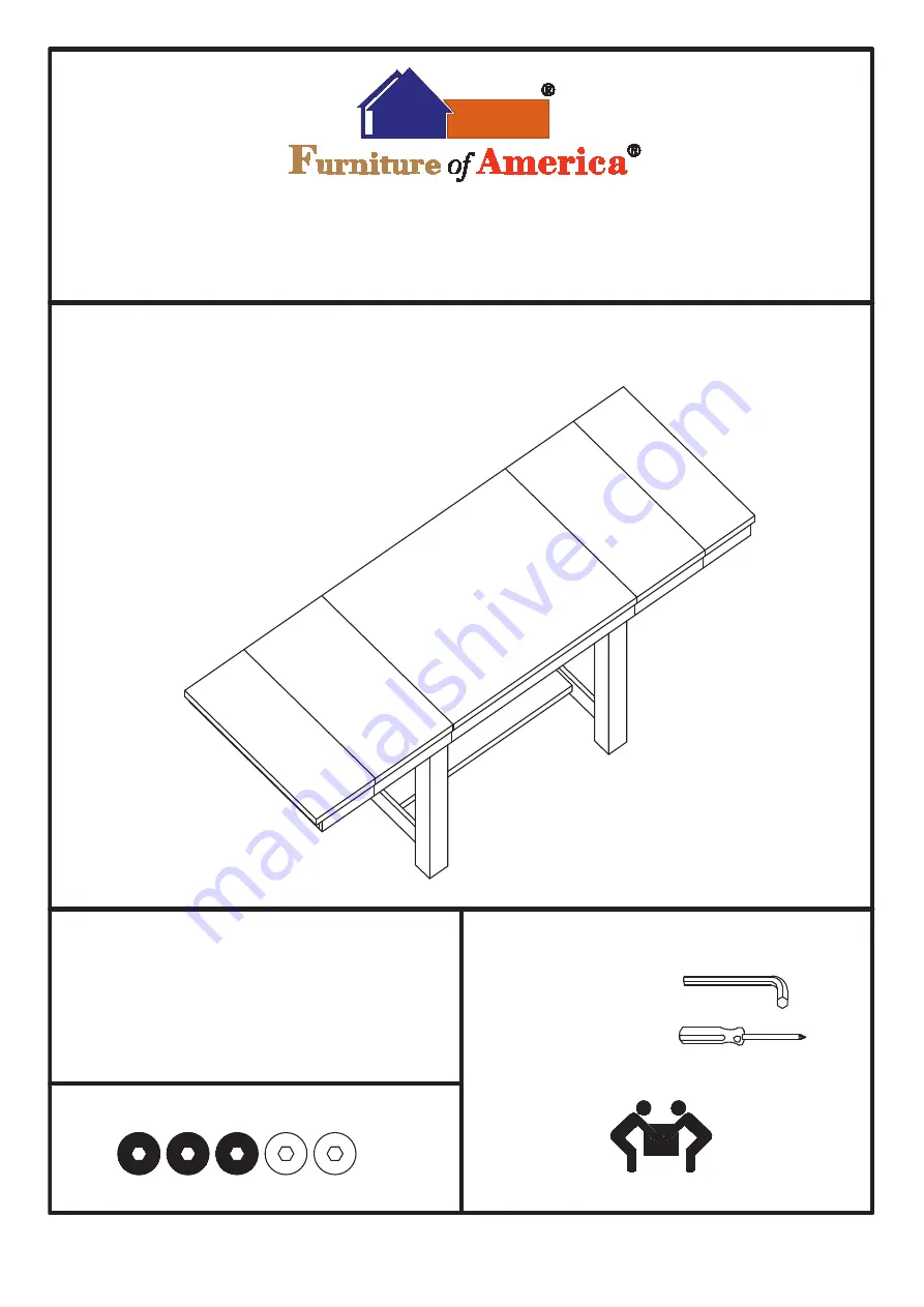 Furniture of America CM3543T Assembly Instructions Manual Download Page 1