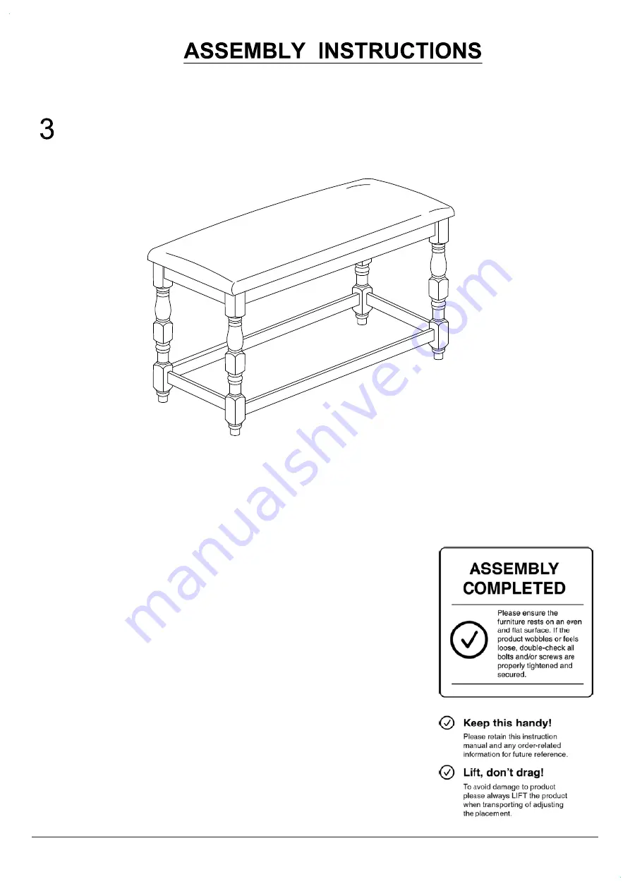 Furniture of America CM3979PBN Assembly Instructions Manual Download Page 7