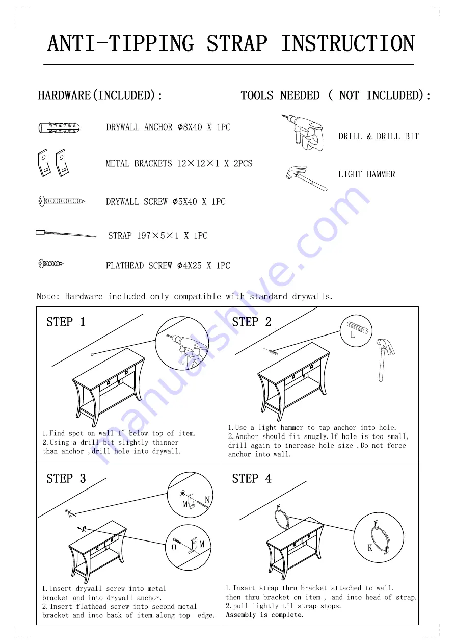 Furniture of America cM4085S Assembly Instructions Manual Download Page 16