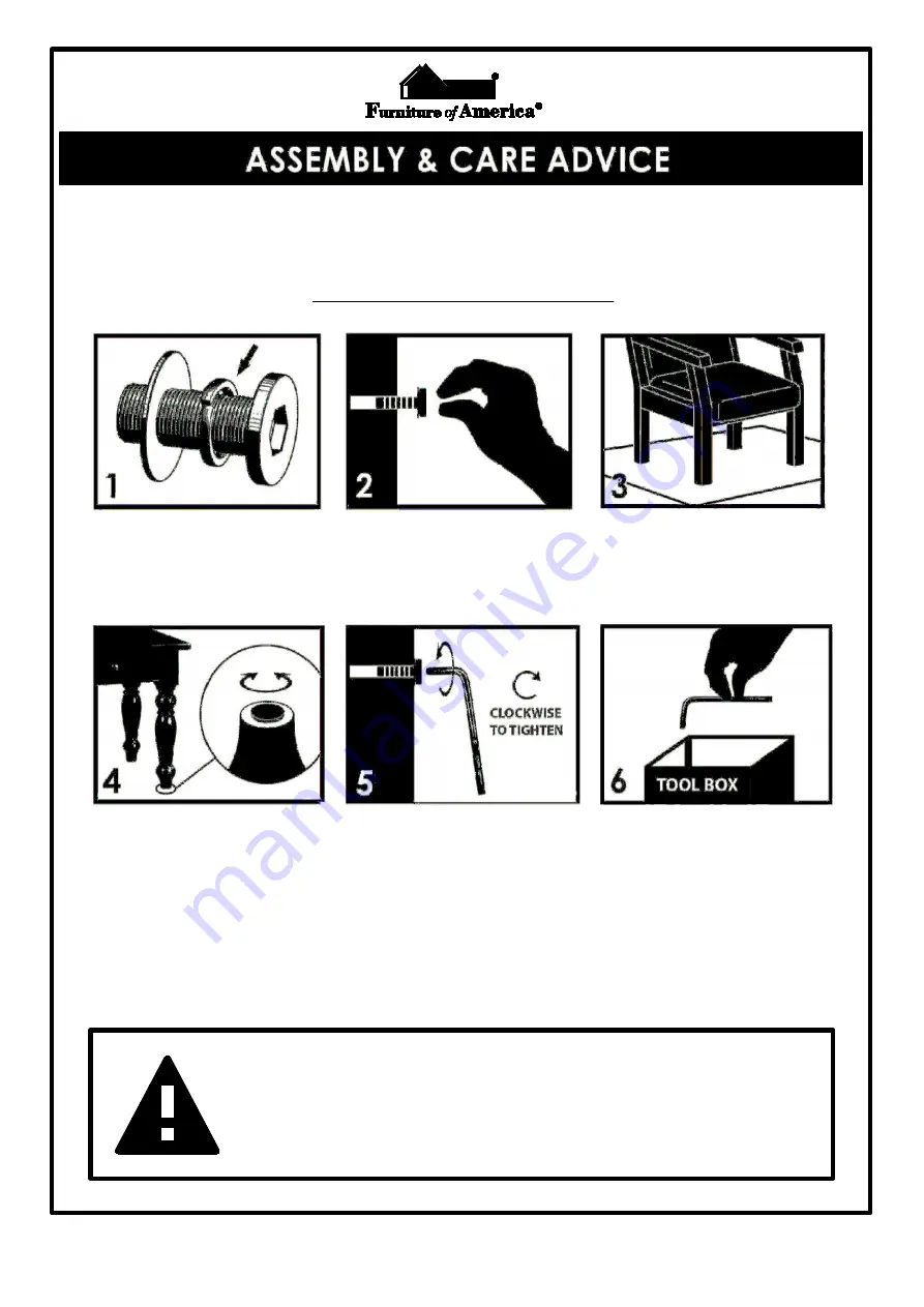 Furniture of America CM4618E Assembly Instructions Download Page 2