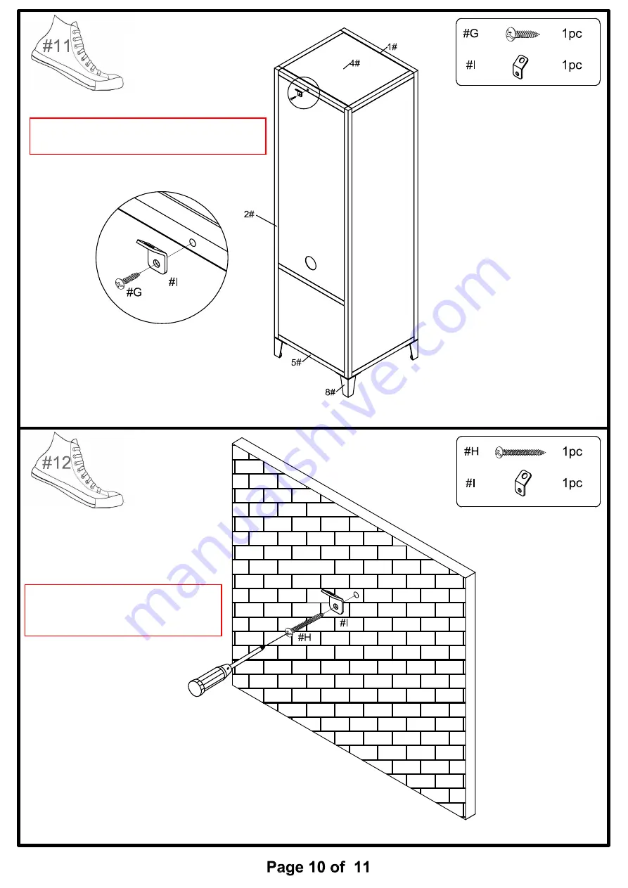 Furniture of America CM5011-PCR Assembly Instructions Manual Download Page 10