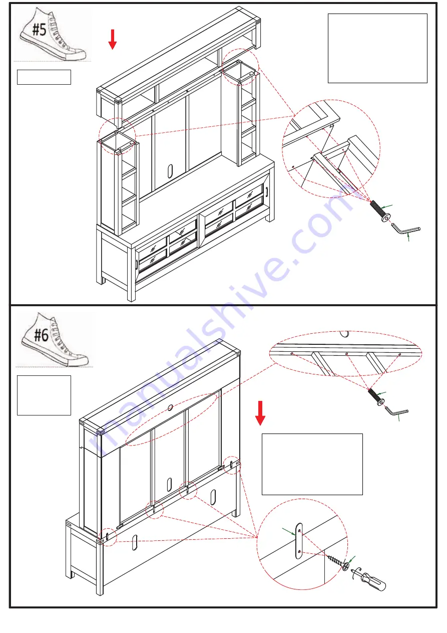 Furniture of America CM5233 Assembly Instructions Manual Download Page 6