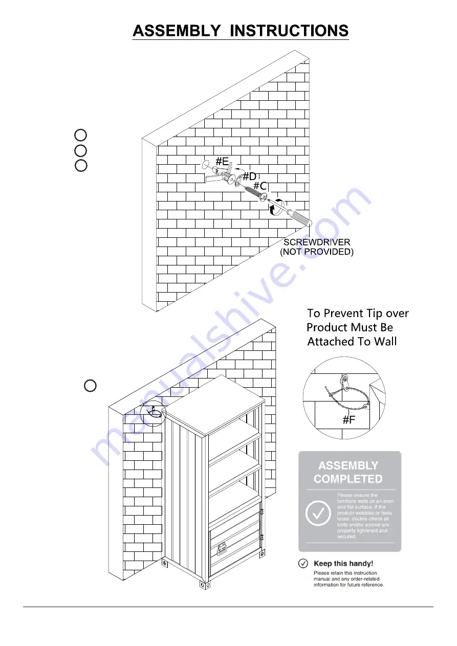 Furniture of America CM5458-PCR Assembly Instructions Manual Download Page 8