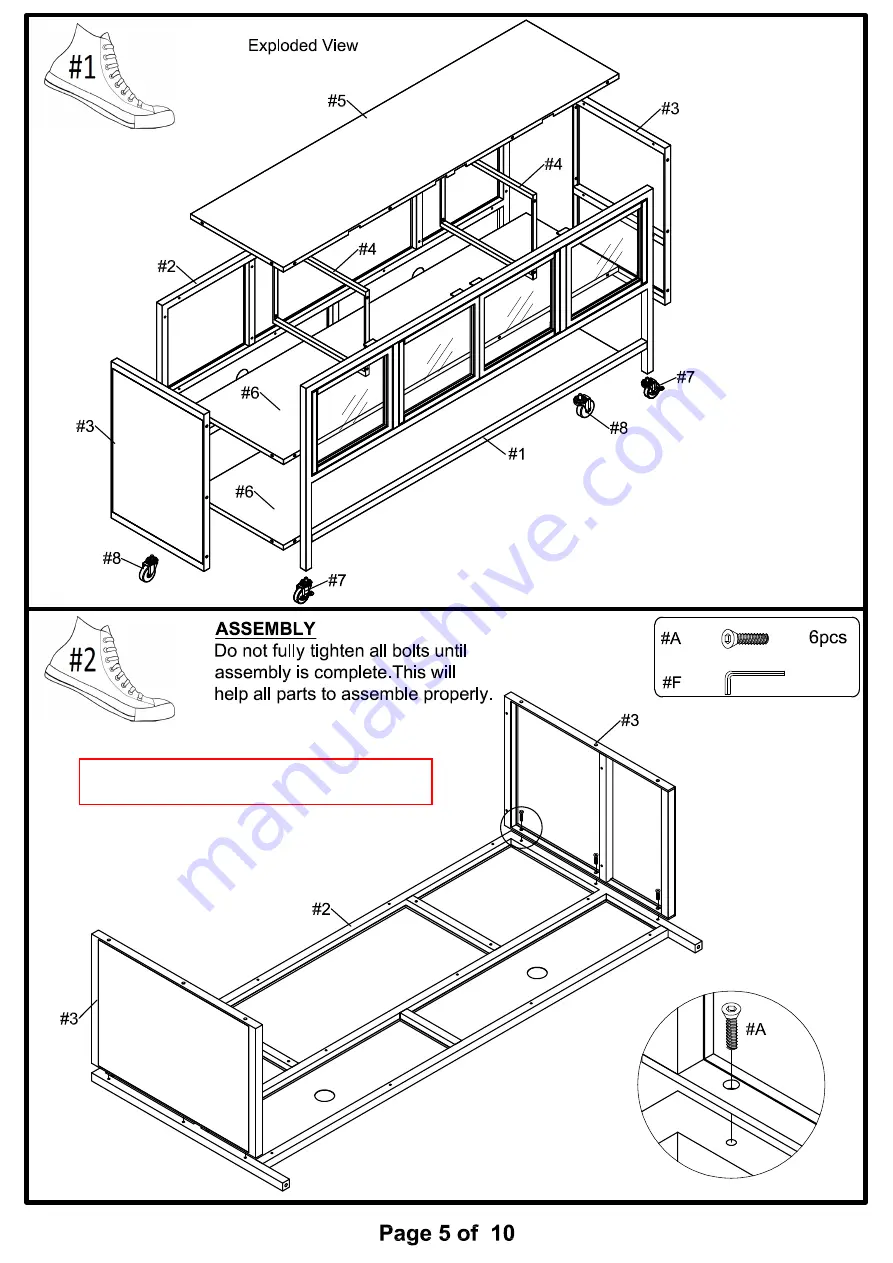 Furniture of America CM5907-TV-60-3A Скачать руководство пользователя страница 5