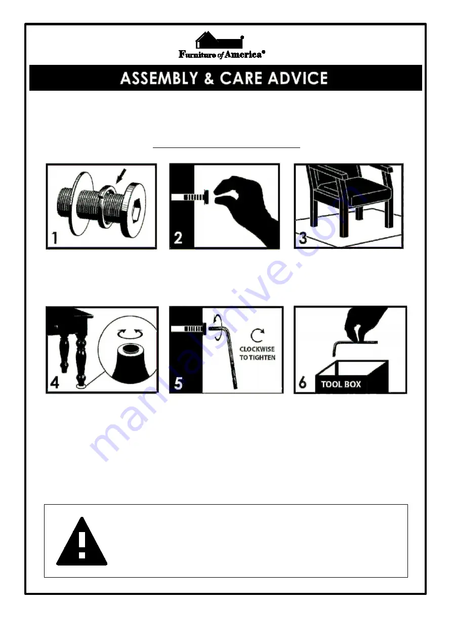 Furniture of America CM6862-CH Assembly Instructions Download Page 2