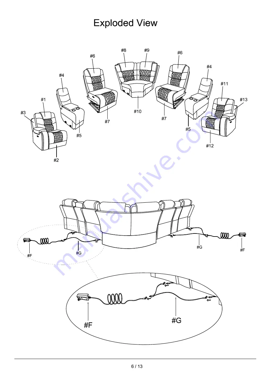 Furniture of America CM6895 Скачать руководство пользователя страница 6