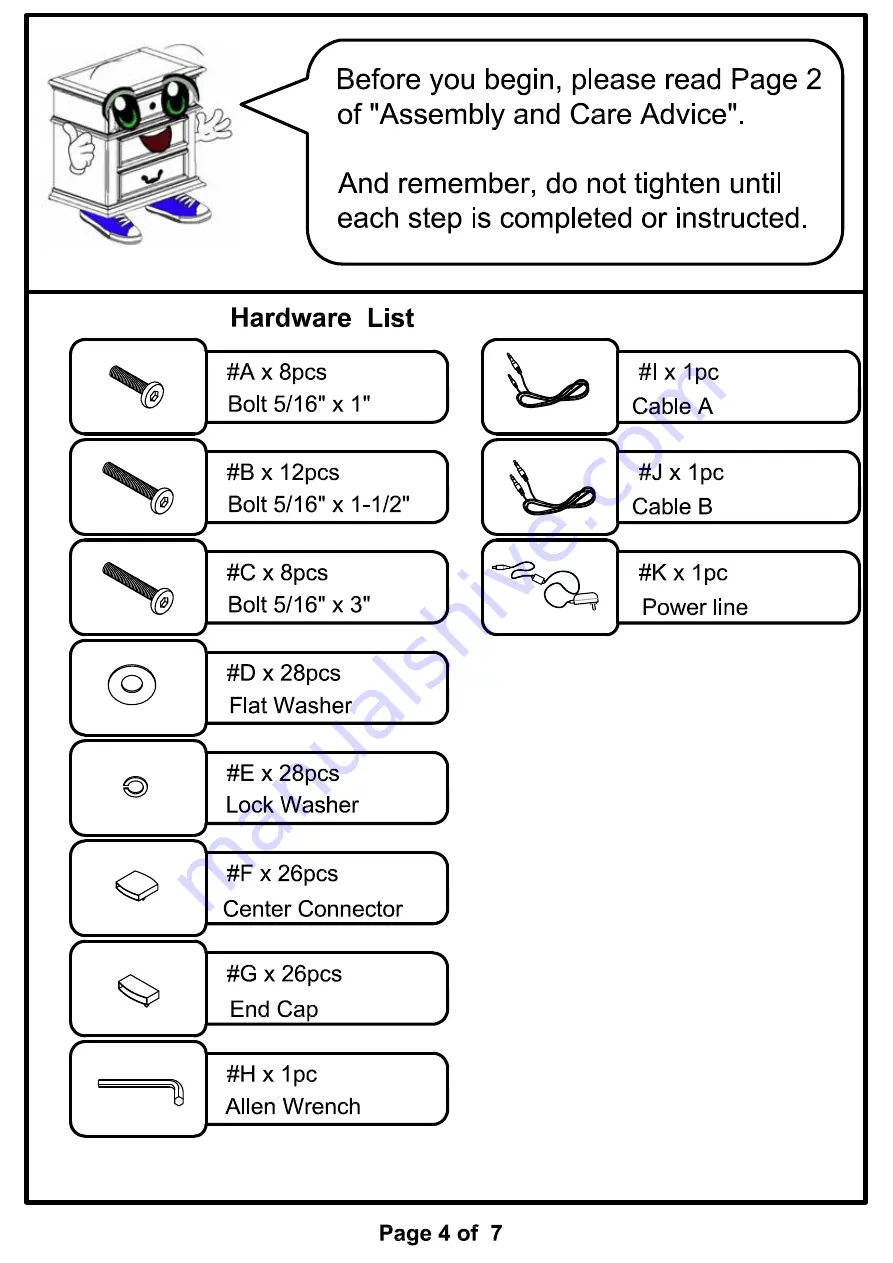 Furniture of America CM7057CK Assembly Instructions Manual Download Page 11