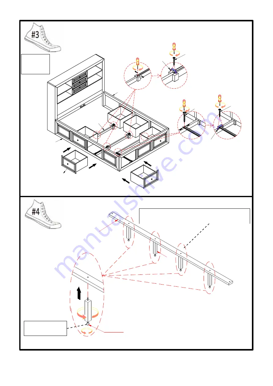 Furniture of America CM7059 Assembly Instructions Manual Download Page 5