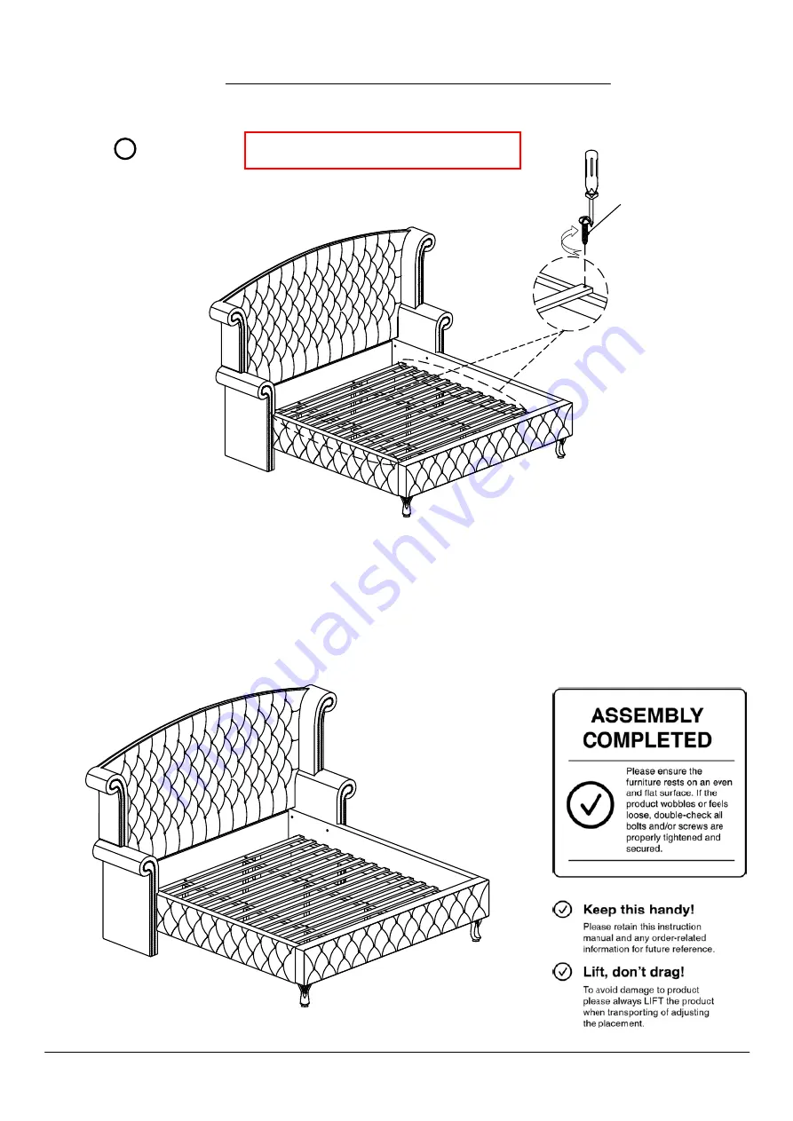 Furniture of America CM7150CK Assembly Instructions Manual Download Page 12