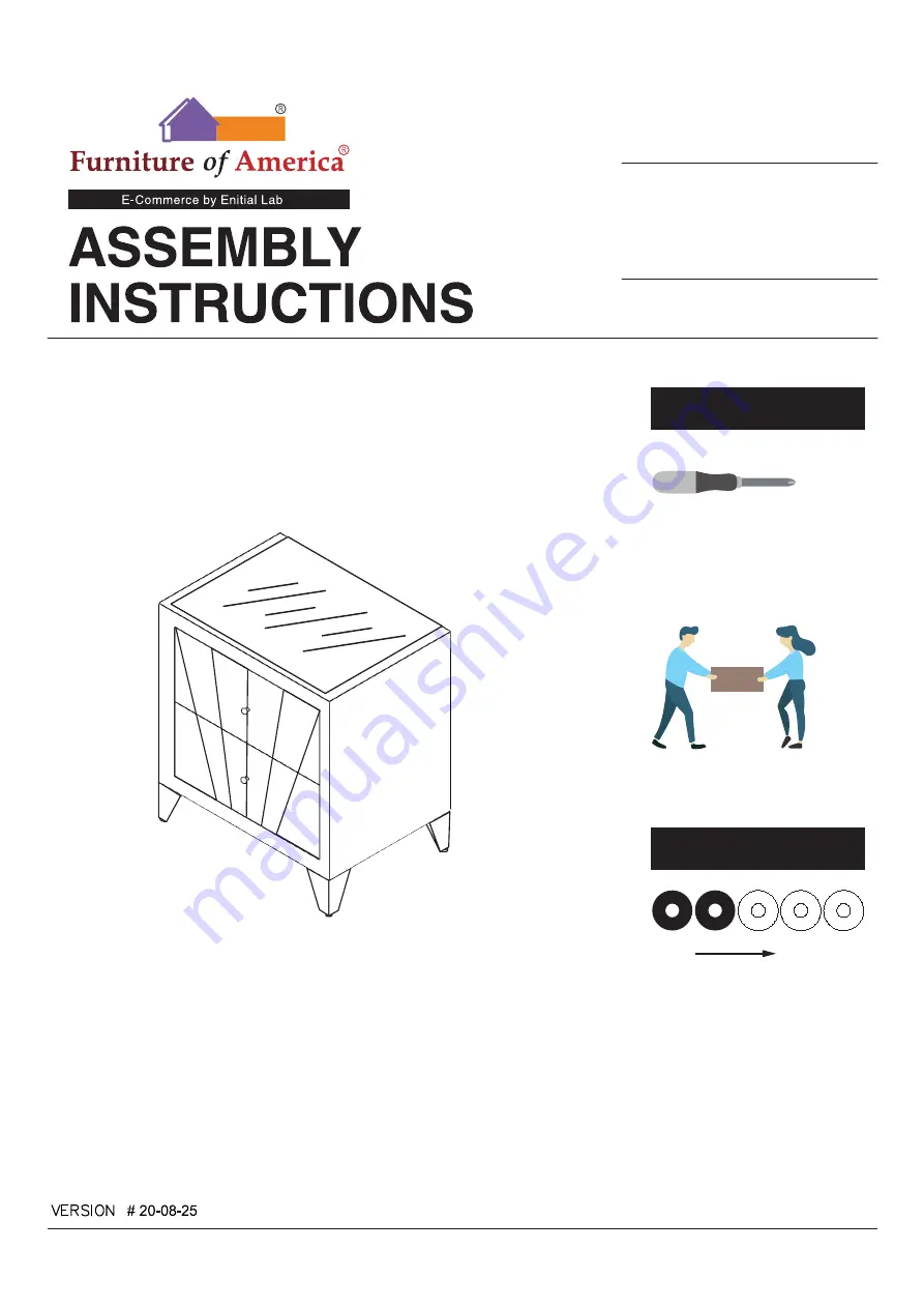 Furniture of America CM7164N Assembly Instructions Manual Download Page 1