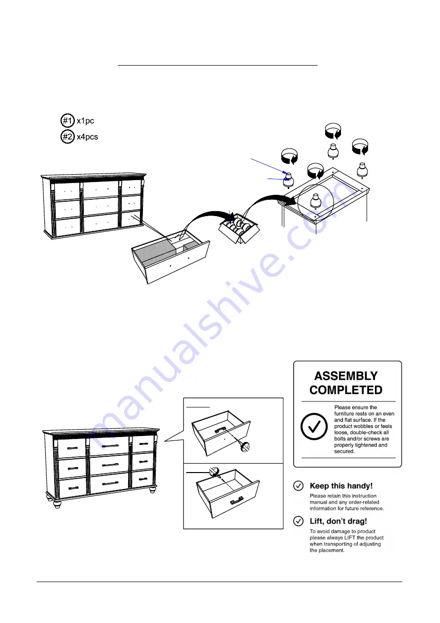 Furniture of America CM7182D Assembly Instructions Manual Download Page 6