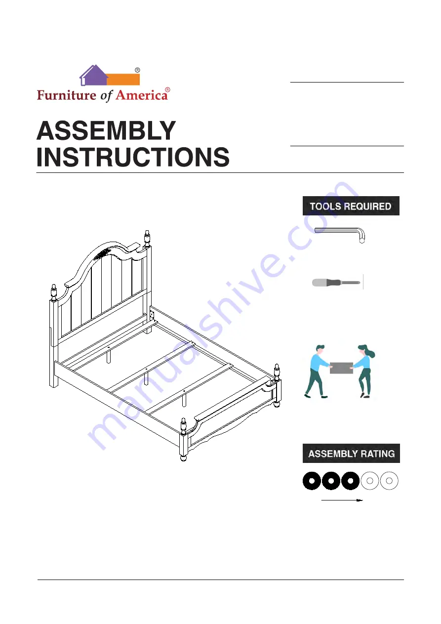 Furniture of America CM7184F Assembly Instructions Manual Download Page 1