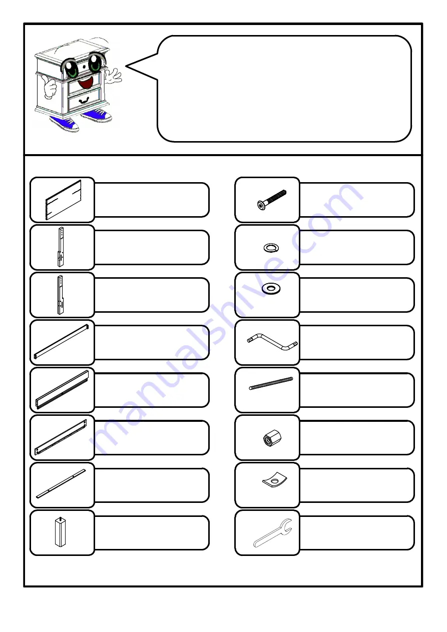 Furniture of America CM7363EK/CK Assembly Instructions Manual Download Page 3