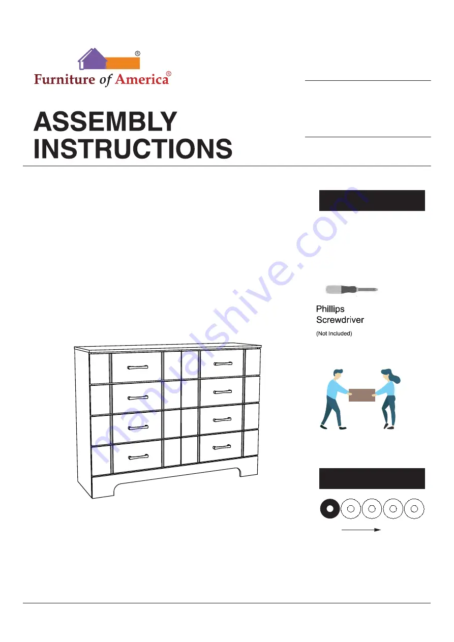 Furniture of America CM7515D Assembly Instructions Manual Download Page 1