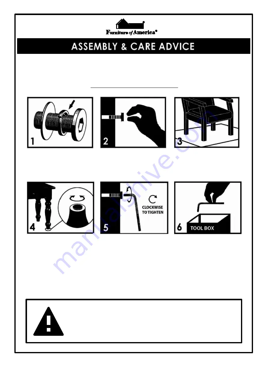 Furniture of America CM7527C Assembly Instructions Download Page 2