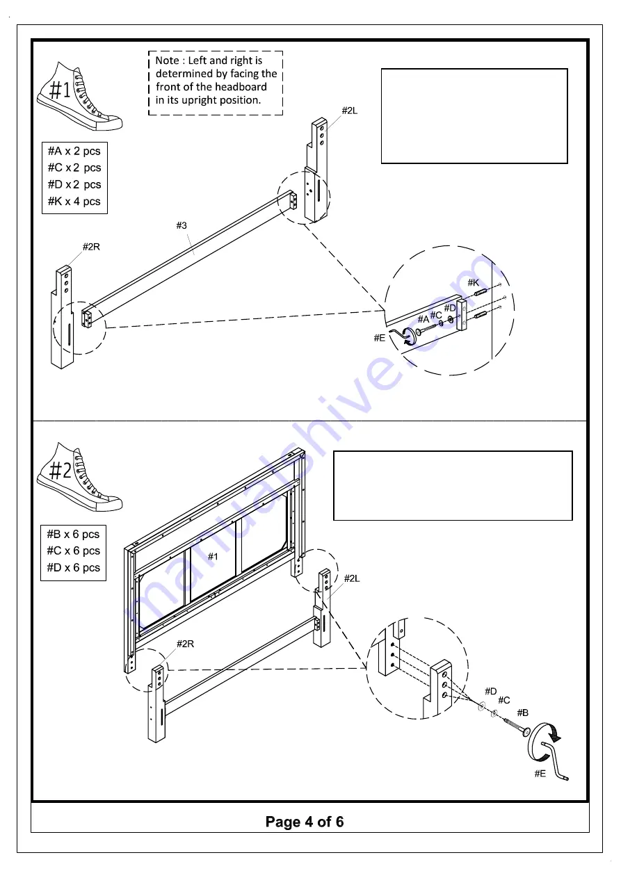 Furniture of America CM7582Q Assembly Instructions Manual Download Page 4