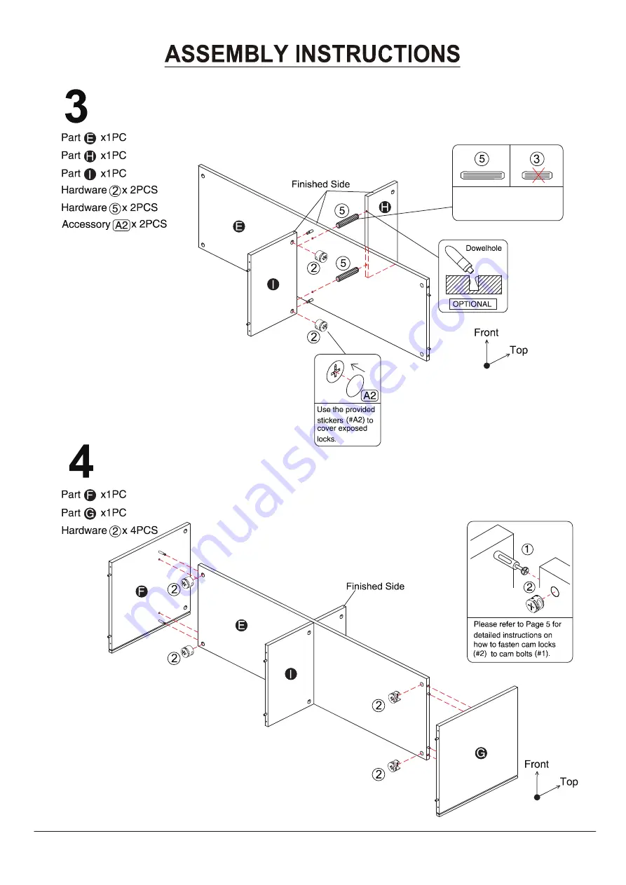 Furniture of America FGI-1989C20 Assembly Instructions Manual Download Page 10