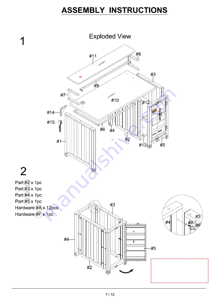 Furniture of America FOA-DK915 Скачать руководство пользователя страница 7