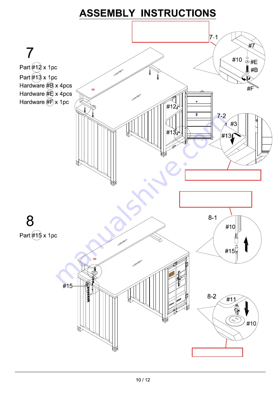 Furniture of America FOA-DK915 Скачать руководство пользователя страница 10