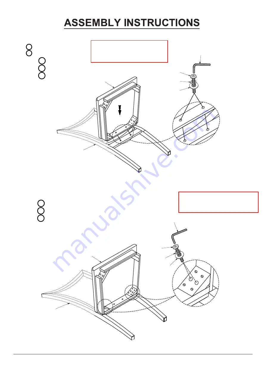 Furniture of America FOA3786SC-2PK Assembly Instructions Manual Download Page 7