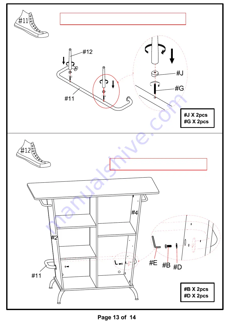 Furniture of America Fuero CM-BT6464 Скачать руководство пользователя страница 13