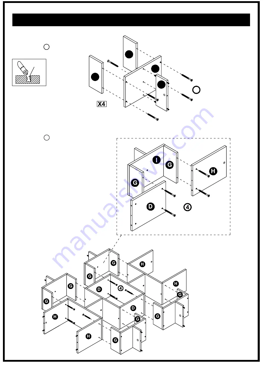 Furniture of America HFW-1503C4 Assembly Instructions Manual Download Page 9