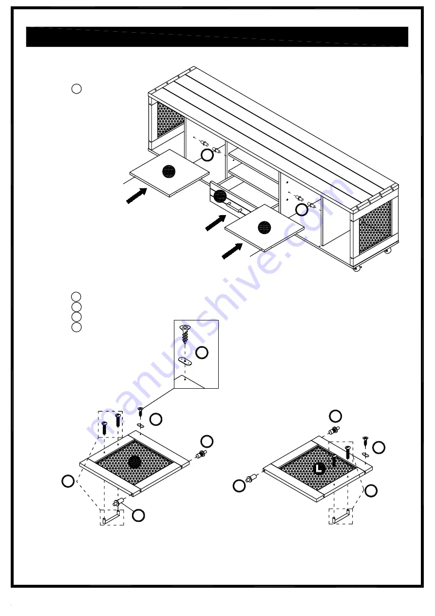 Furniture of America HFW-1697C6-TV Assembly Instructions Manual Download Page 11