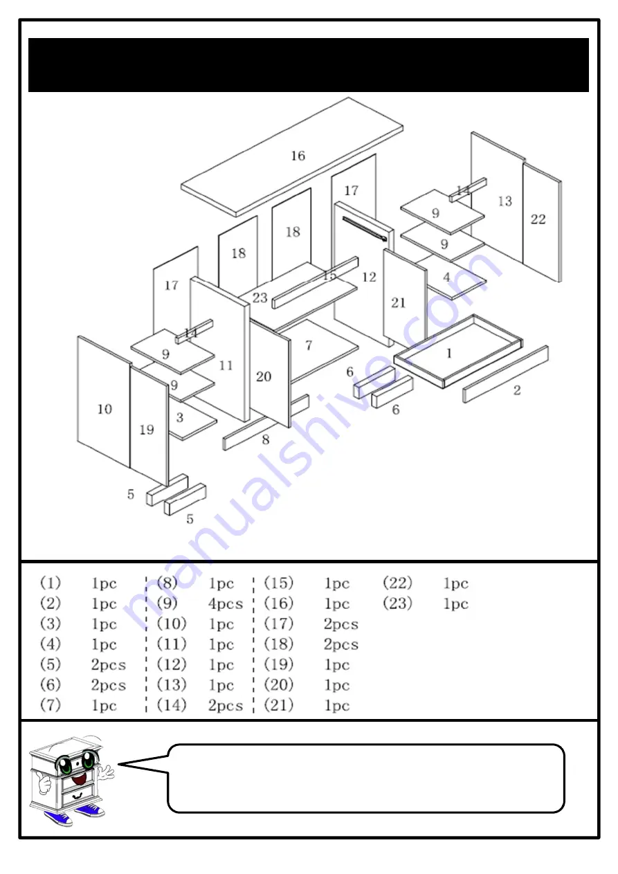 Furniture of America ID-10339 Assembly Instructions Manual Download Page 6