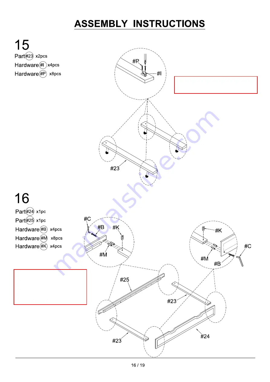 Furniture of America Kadence FOA-BK974 Скачать руководство пользователя страница 16