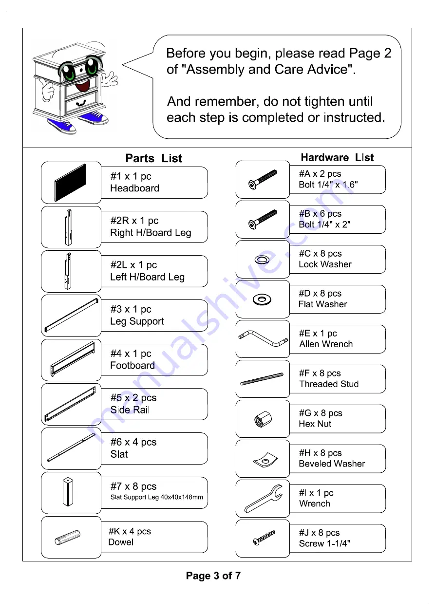 Furniture of America Kamalah CM7521CK Скачать руководство пользователя страница 10