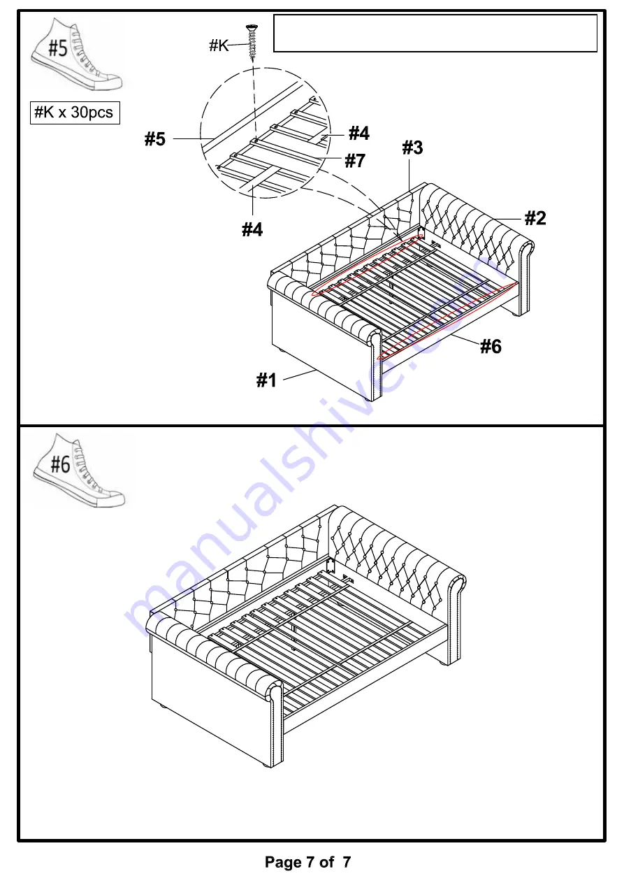 Furniture of America Leanna CM1027-F Assembly Instructions Manual Download Page 7