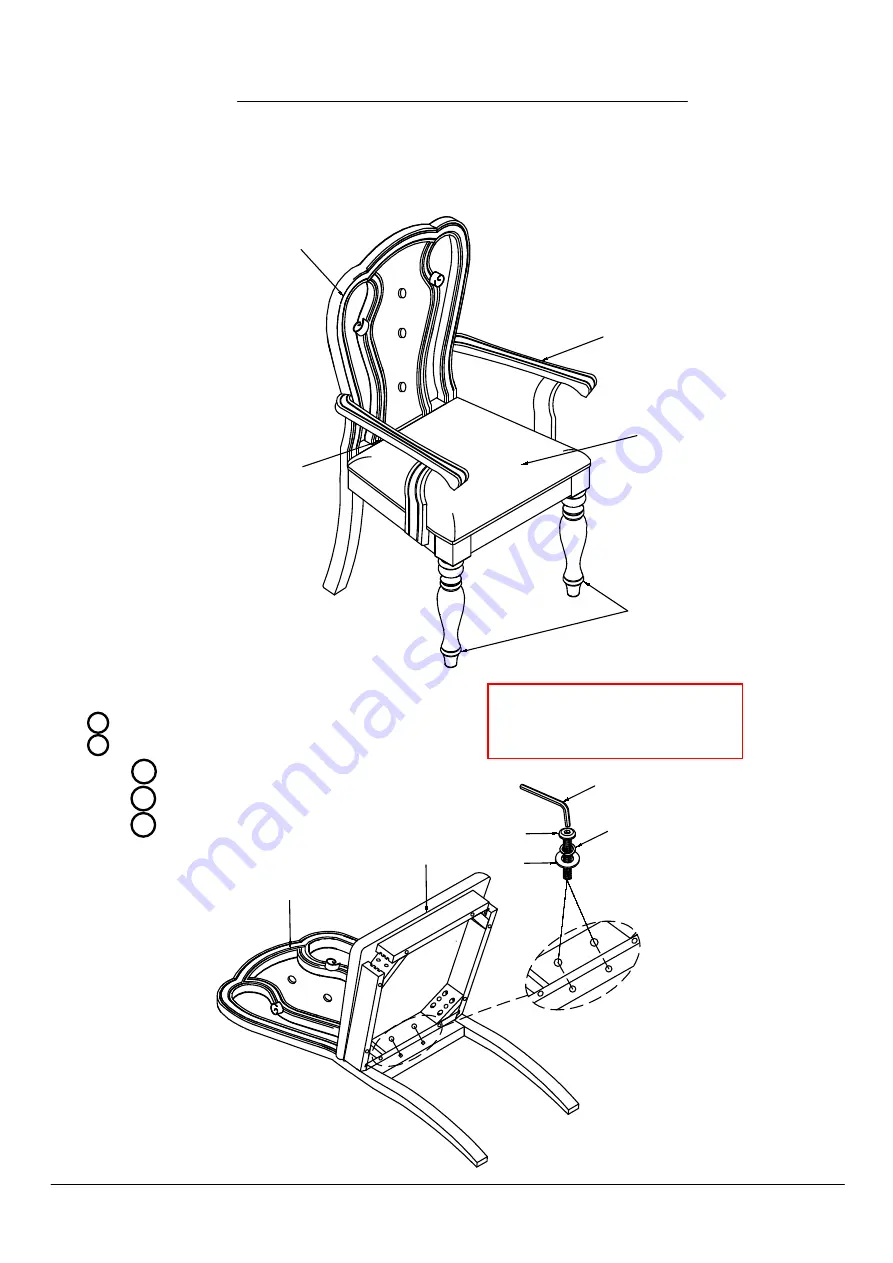 Furniture of America Leslie CM3795AC-2PK Assembly Instructions Manual Download Page 6