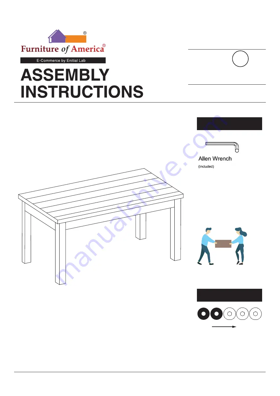 Furniture of America Marshall CM3564T Скачать руководство пользователя страница 1