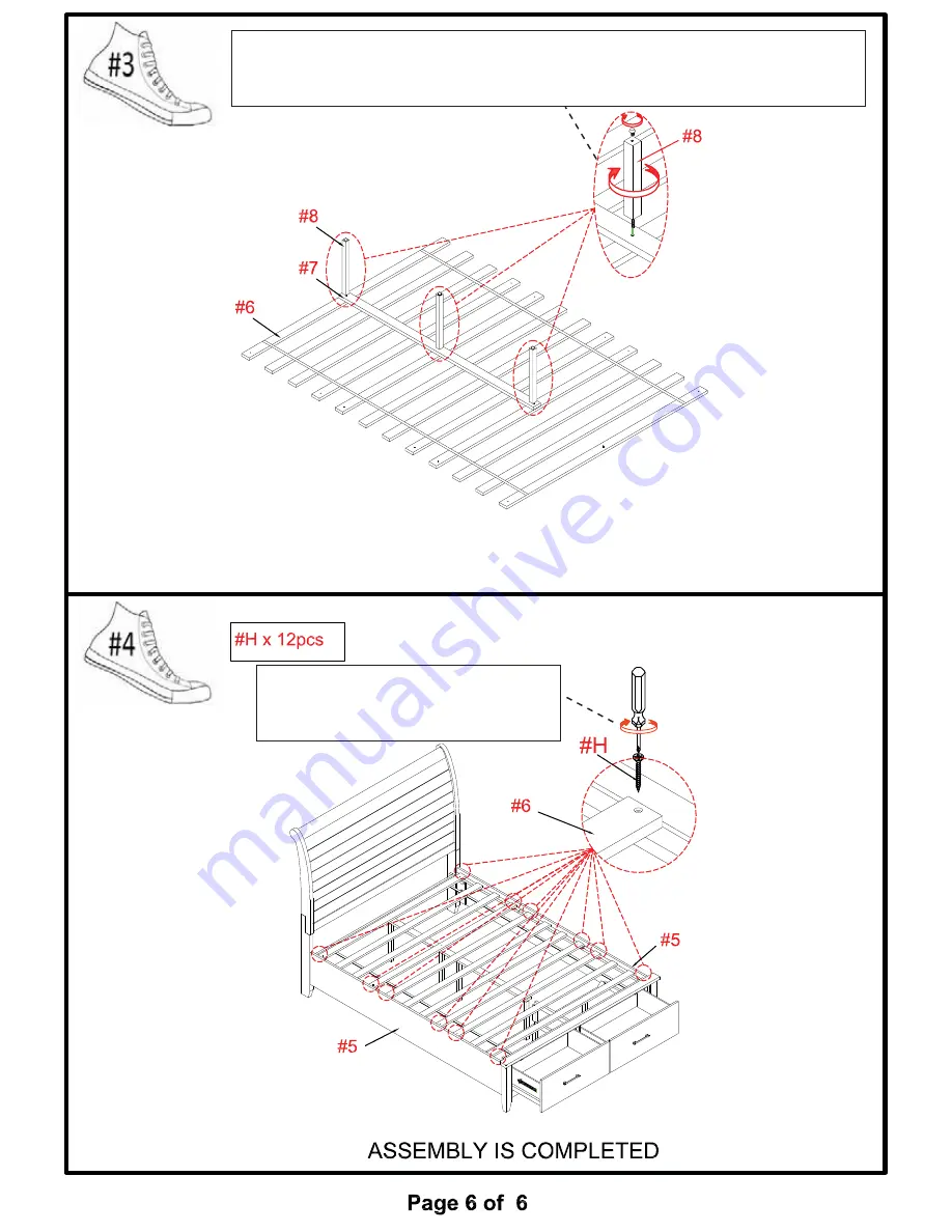 Furniture of America Ribeira CM7252CK Assembly Instructions Manual Download Page 6