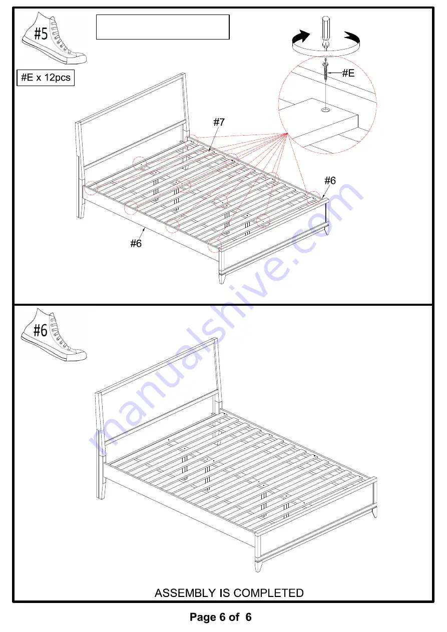 Furniture of America Tychus CM7559Q Assembly Instructions Manual Download Page 6