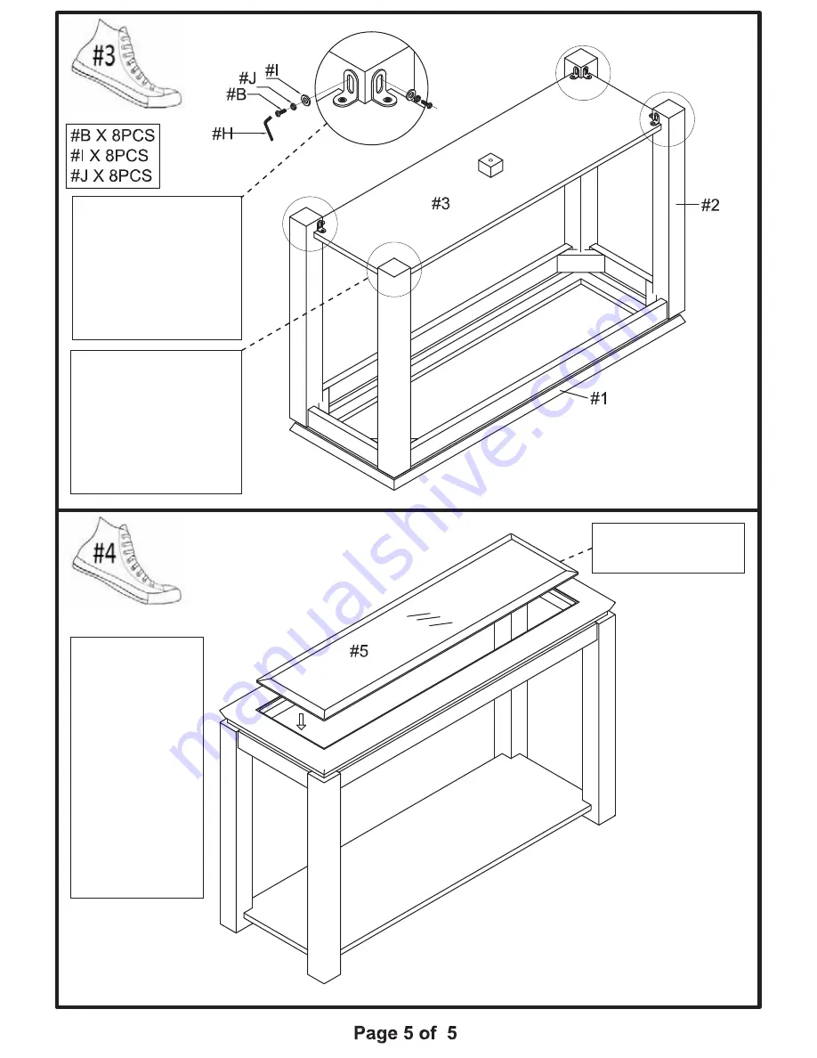 Furniture of America Venta CM4238WHS Assembly Instructions Download Page 5