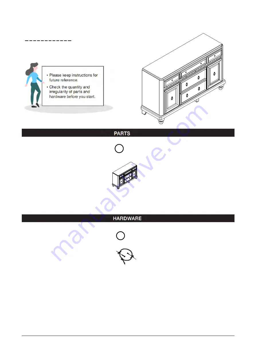 Furniture of America Xandra CM3239SV Assembly Instructions Manual Download Page 5