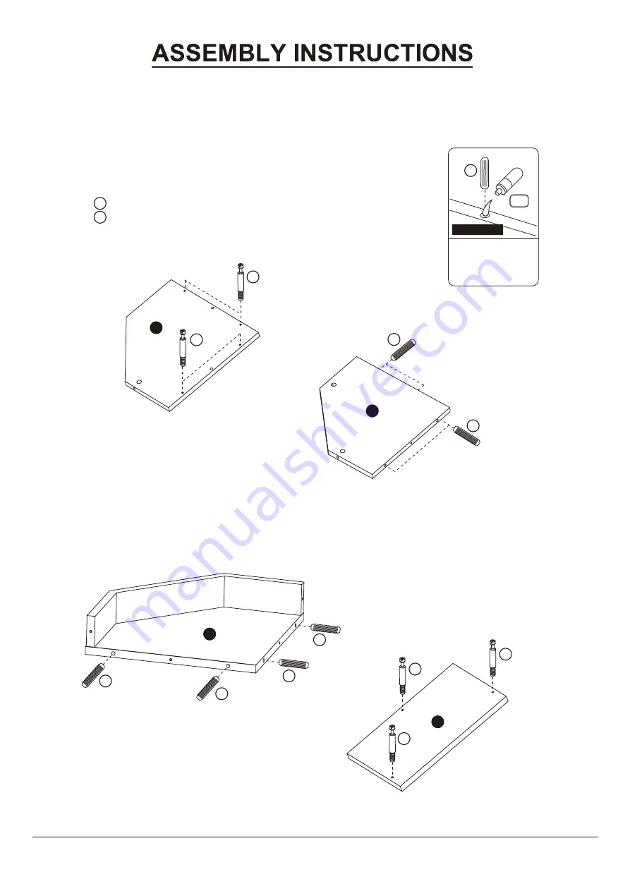 Furniture of America YNJ-1403-5 Assembly Instructions Manual Download Page 8