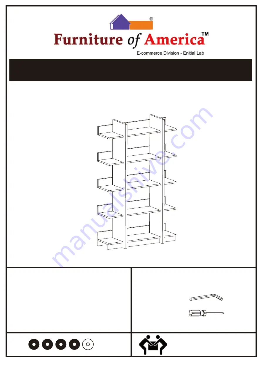 Furniture of America YNJ-1412-5 Assembly Instructions Manual Download Page 1