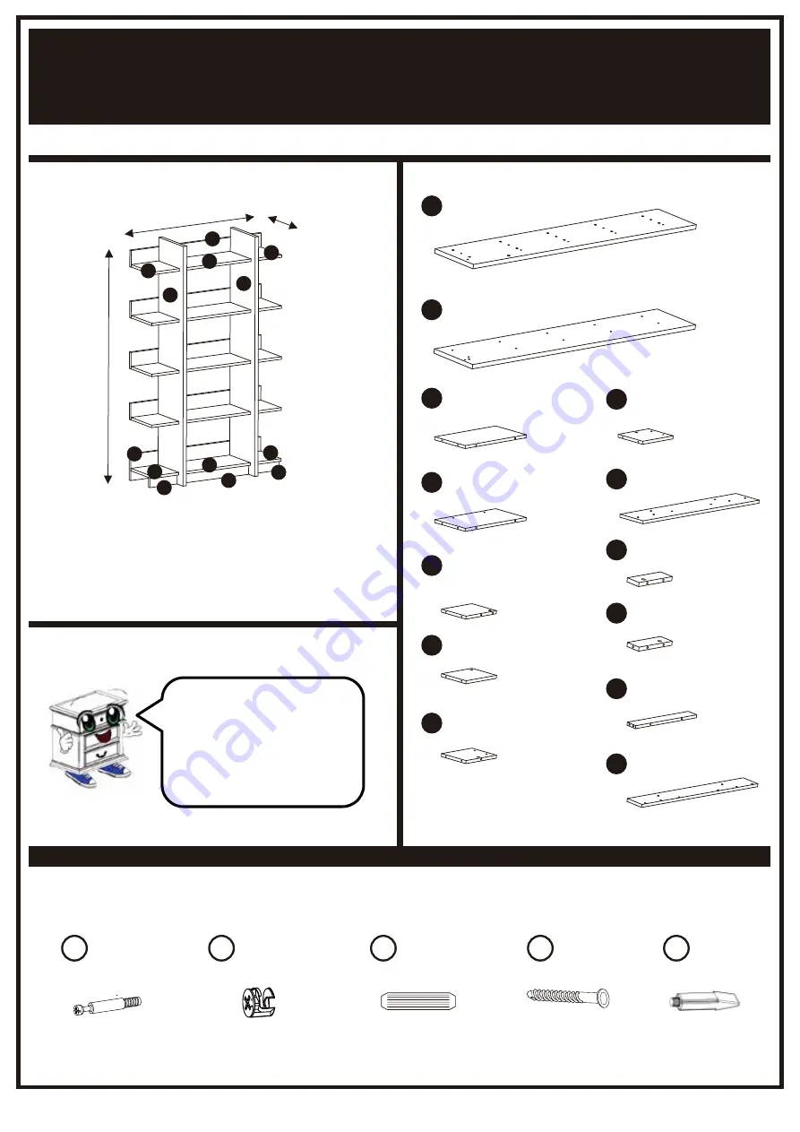 Furniture of America YNJ-1412-5 Assembly Instructions Manual Download Page 6