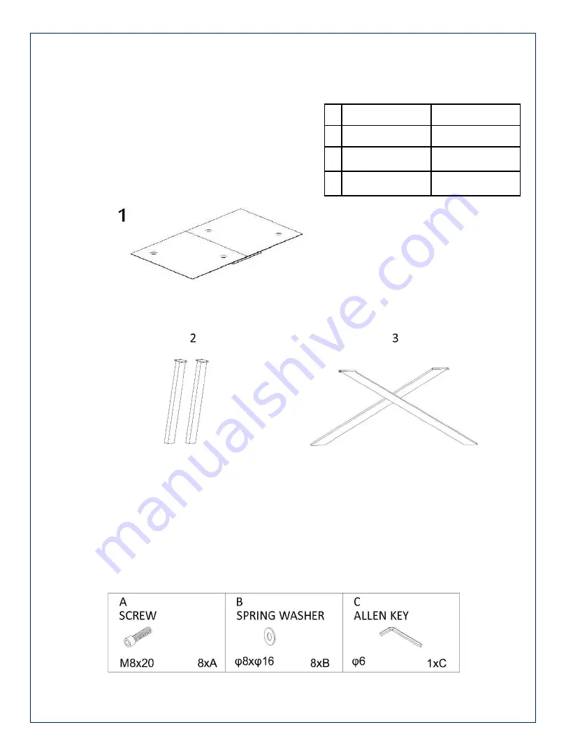 Furniture Solutions CAESAR EXT 17CAET68SG Instruction Manual Download Page 3