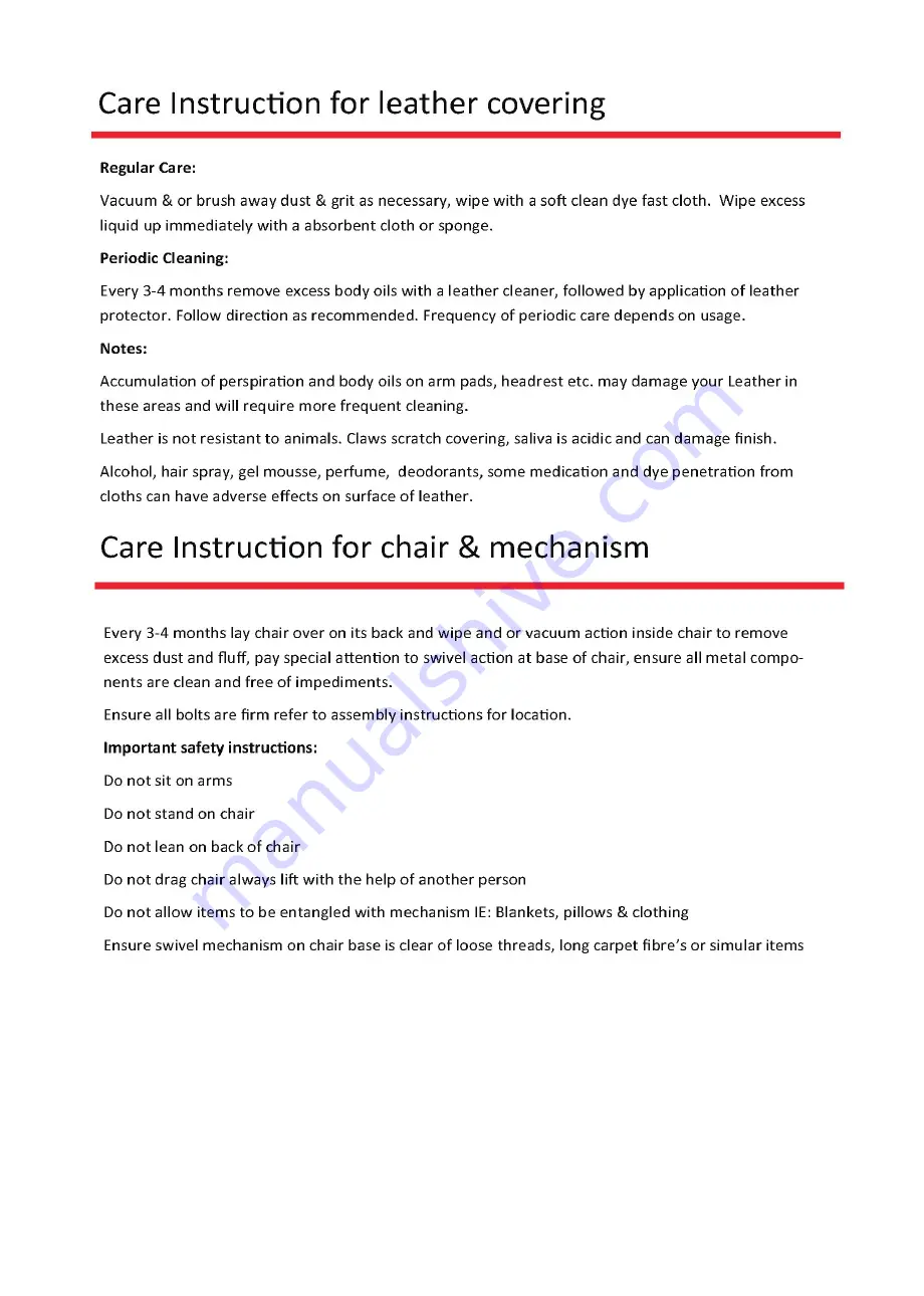 Furniture Solutions Recline & Relax LOUVRE 16LOU Assembly Instruction Manual Download Page 6