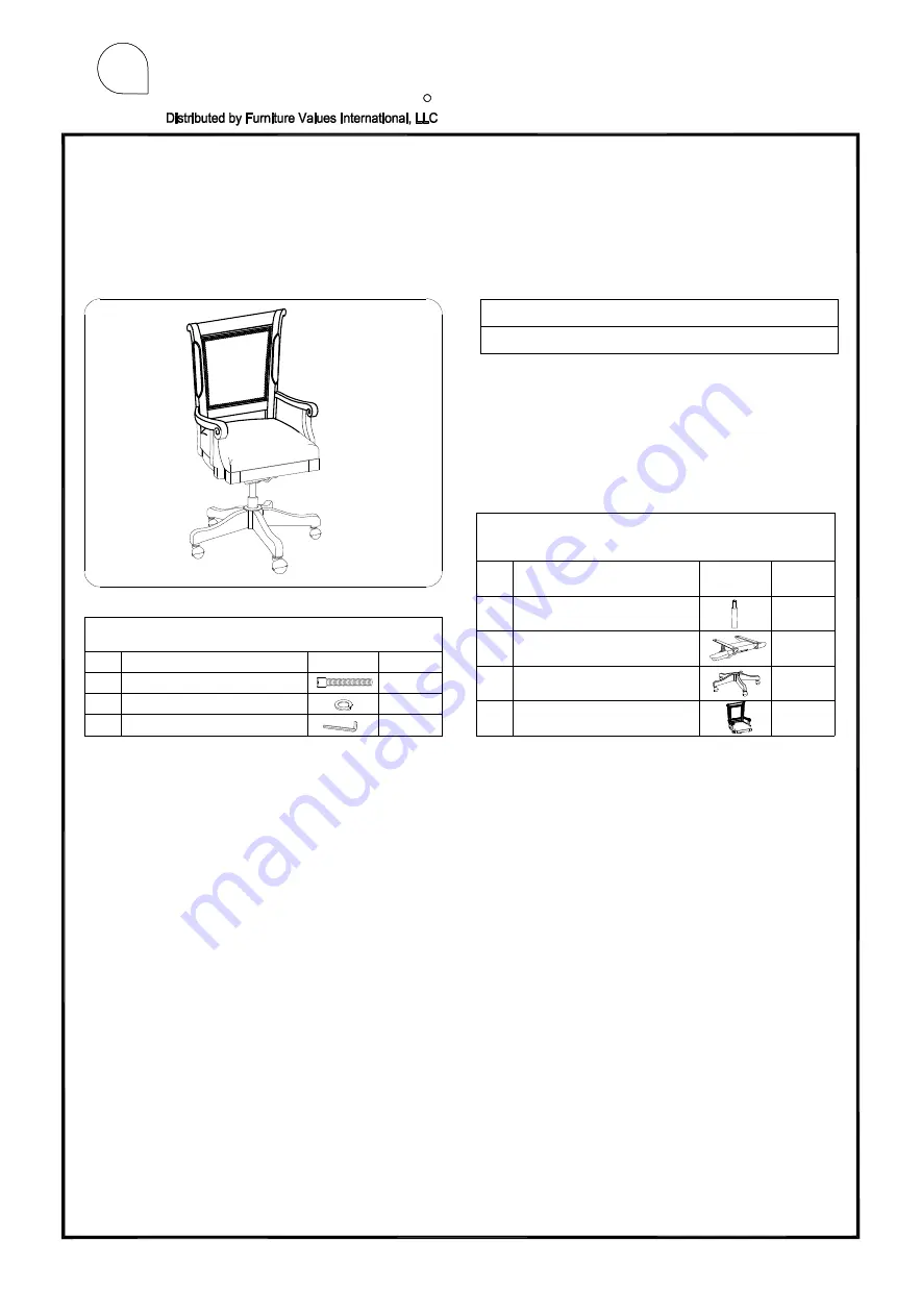 Furniture Values International Aspenhome I39-366A Assembly Instructions Download Page 1