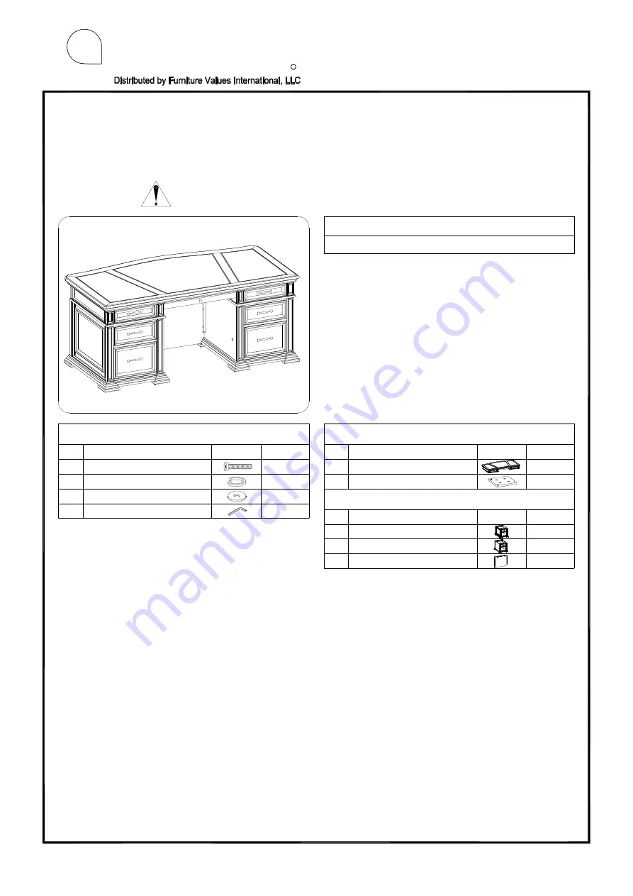 Furniture Values International aspenhome I91-300T Assembly Instructions Download Page 1