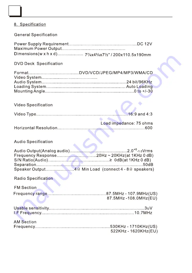 Furrion DV3300S-BL Instruction Manual Download Page 40