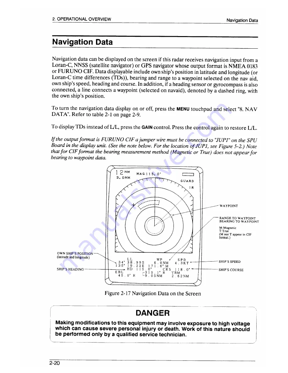 Furuno 1751 MARK-2 Operator'S Manual Download Page 40