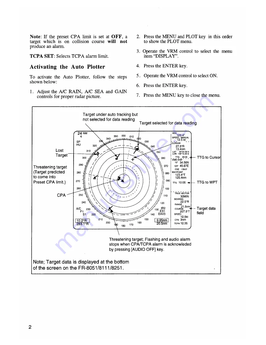 Furuno Auto Plotter ARP15 Скачать руководство пользователя страница 6