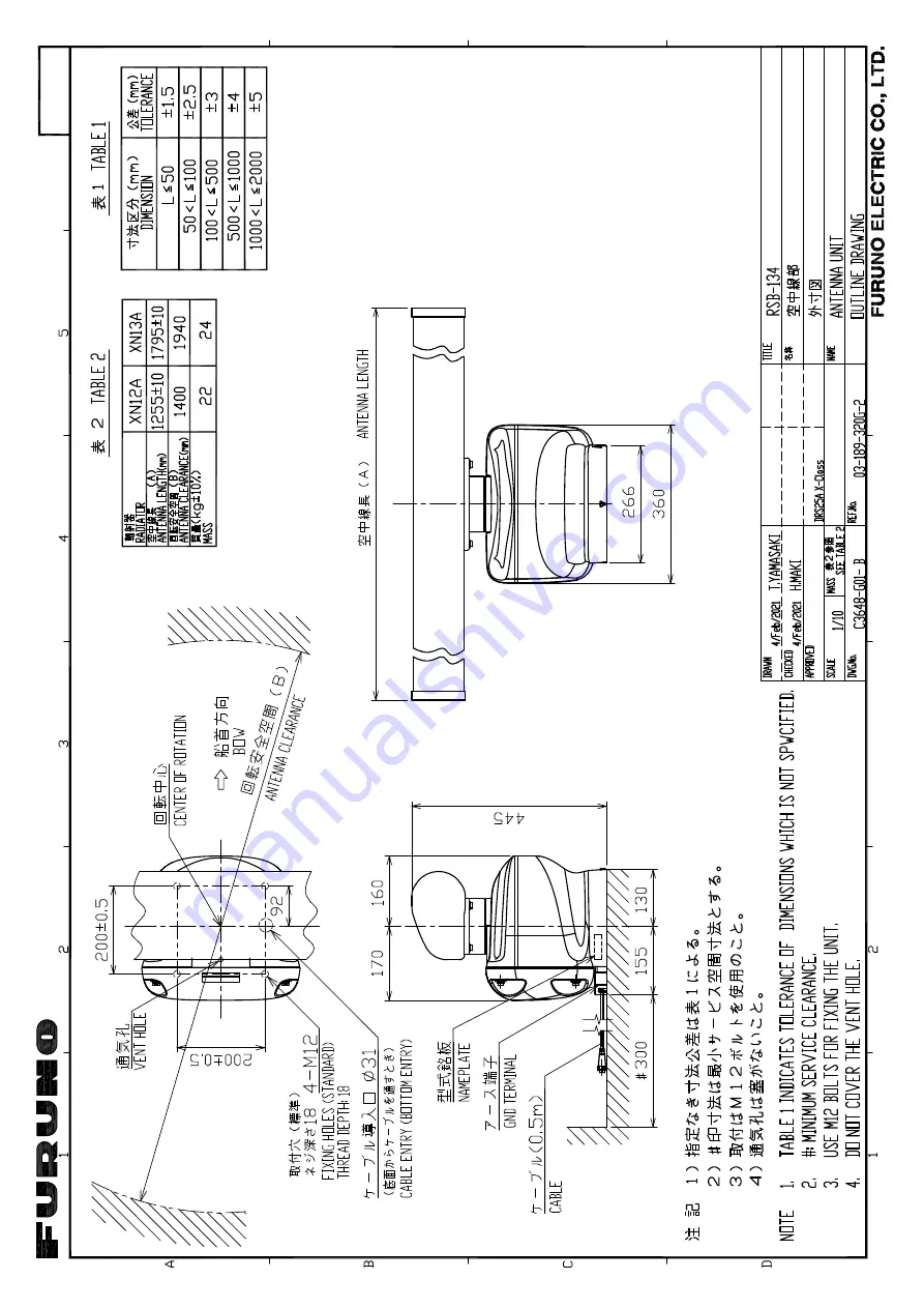 Furuno DRS12A X-Class Installation Manual Download Page 42